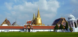 The front of Grand Palace and Emerald Buddha Temple